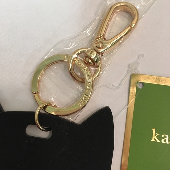 🆕KATE SPADE ♠️-CAT ID CLIP / LUGGAGE TAG KEYCHAIN - Picture 7 of 8